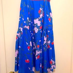 Tanya Taylor Garden Print Skirt Silk Size 4